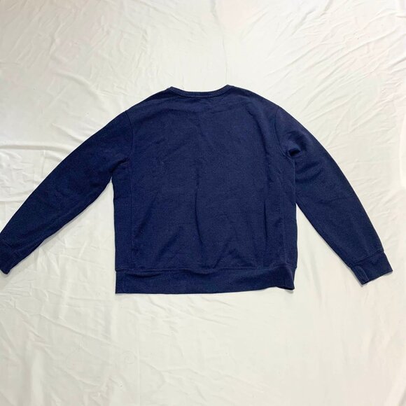 Polo Ralph Lauren Mens Navy Blue Fleece Crew neck Sweatshirt XL Neon Green Logo - Picture 7 of 9